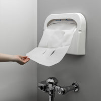 Thumbnail for Hospeco Flushable Toilet Seat Covers - 1000 Pcs, 4 Packs of 250 - Disposable Paper Discreet Seats for Commercial Wall Dispenser, 16.75 x 14.25 Half-Fold, White