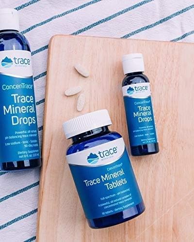Trace Minerals ConcenTrace Trace Minerals Tablets - Daily Supplement for Overall Wellness - Natural Energy, Bone Strength, Healthy Connective Tissue & Immune System Support - 90 Count (30 Servings)