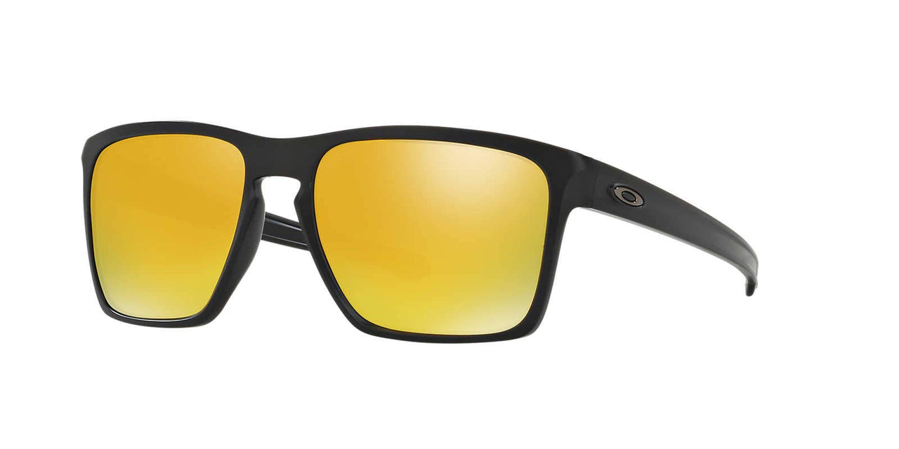 Oakley Men's OO9341 Sliver XL Rectangular Sunglasses, Matte Black/24K Iridium, 57 mm