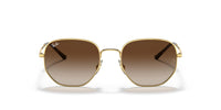 Thumbnail for Ray-Ban RB3682 Square Sunglasses, Gold/Gradient Brown, 51 mm
