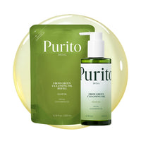 Thumbnail for PURITO From Green Cleansing Oil Set(Original+Refill), Fragrance-Free, Gentle Vegan Oil Cleanser for Face & Eyes, for Sunscreen & Waterproof Makeup, Cruelty-Free Korean Skin Care 13.52 fl.oz / 400ml