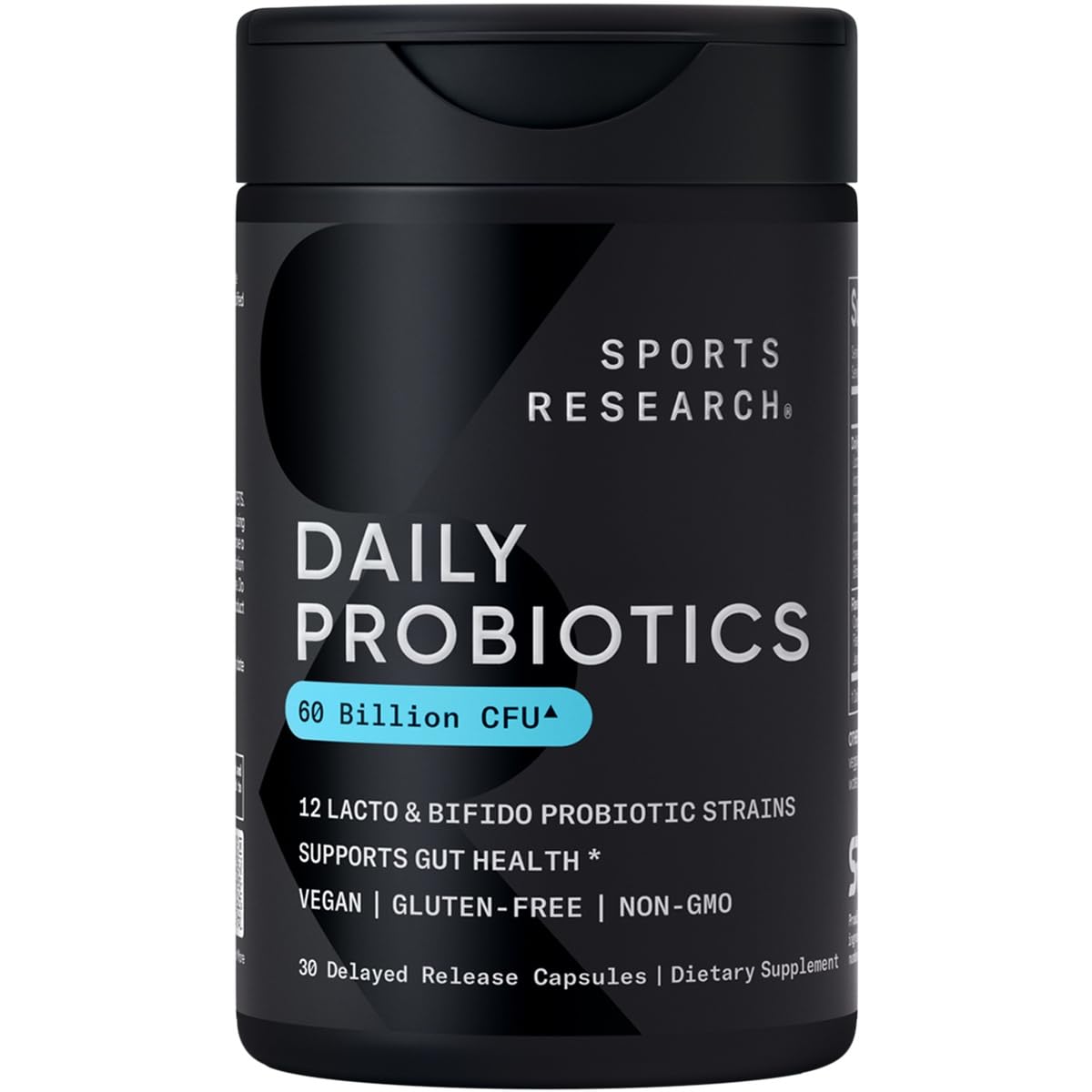 Sports Research® Digestive Regularity Pack - Daily Probiotics 60 Billion CFU + Organic Fiber Powder with Psyllium Husk, Fibriss, and Agave Inulin