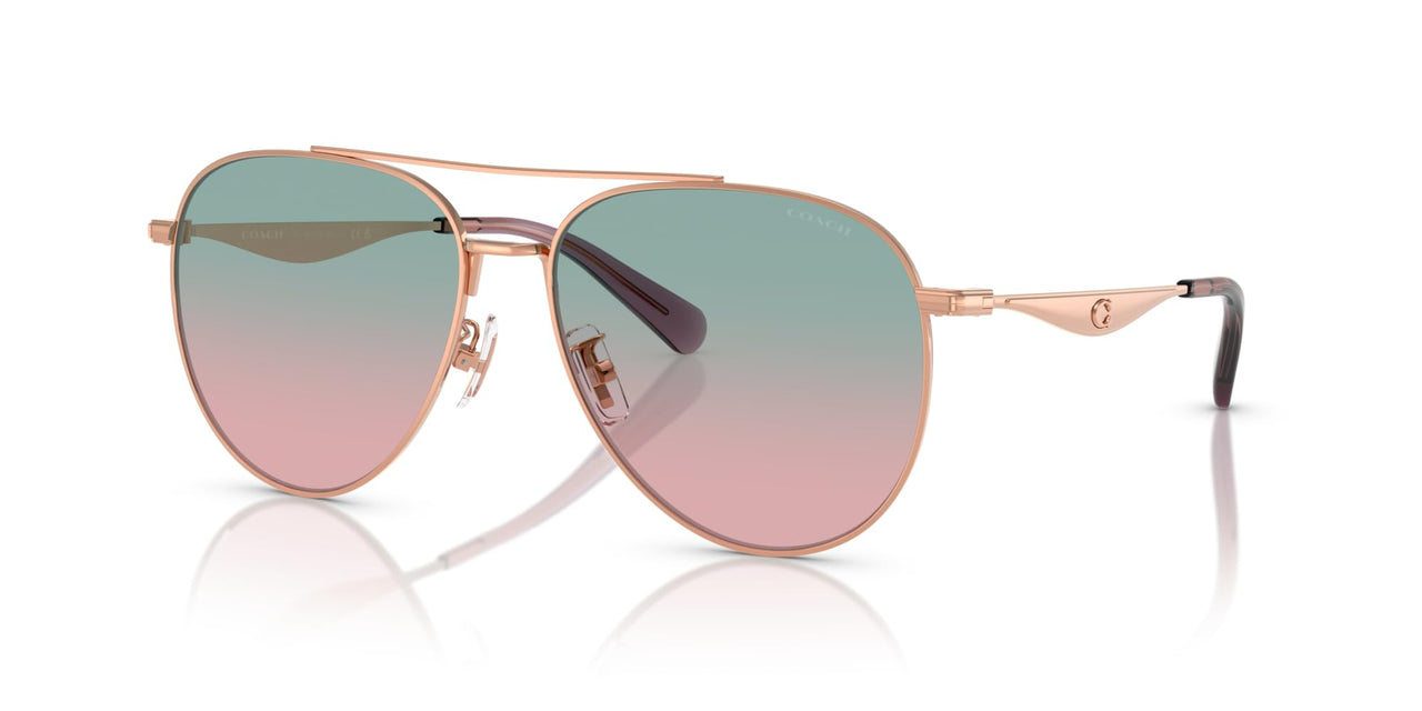 COACH Sunglasses HC 7169 93310Q Cw193 Shiny Rose Gold Forest G