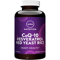 Thumbnail for MRM Nutrition CoQ‑10 Resveratrol Red Yeast Rice - Fermented CoQ-10, Trans‑Resveratrol & Red Yeast Rice, Natural Cardiovascular & Antioxidant Support for Women & Men, Gluten‑Free - 30 Servings
