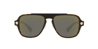 Thumbnail for Versace VE 2199 12524T Havana Plastic Square Sunglasses Grey Mirror Lens