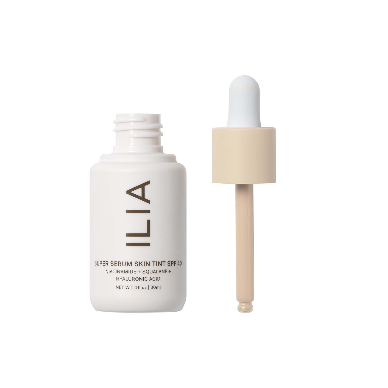 ILIA - Super Serum Skin Tint SPF 40 | Non-Comedogenic, Vegan, LIghtweight to Help Against Blue Light, + Pollution while Hydrating, Smoothing, + Refining (Rendezvous ST1, 1 fl oz | 30 ml)