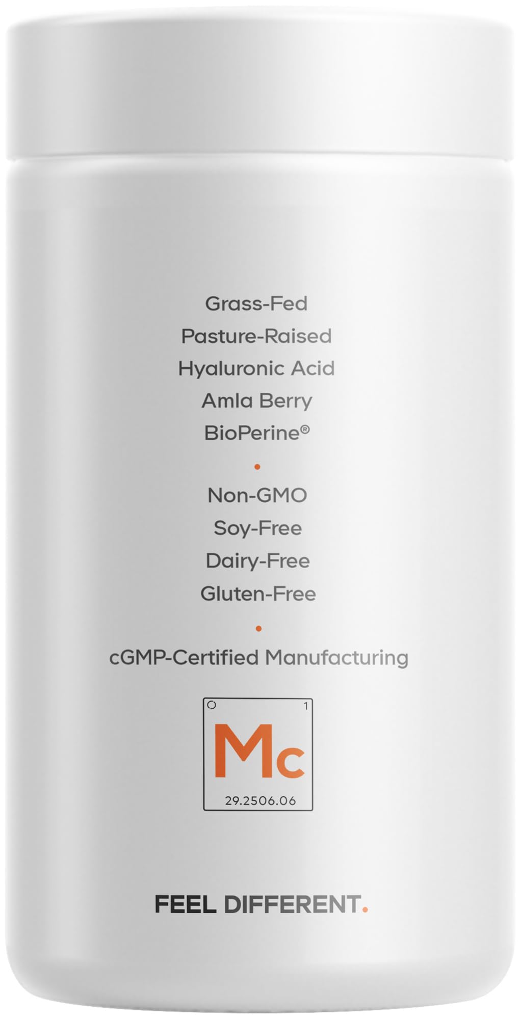 Codeage Multi Collagen+ Supplement with Vitamin C, Biotin 5000 mcg, Hyaluronic Acid, Amla Berry, BioPerine - 5 Types of Collagen Grass-Fed, Pasture-Raised - 2-Month Supply - Non-GMO - 180 Capsules