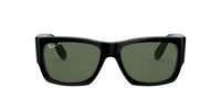 Thumbnail for Ray-Ban Unisex RB2187 Nomad Square Sunglasses, Black/G-15 Green Polarized, 54 mm