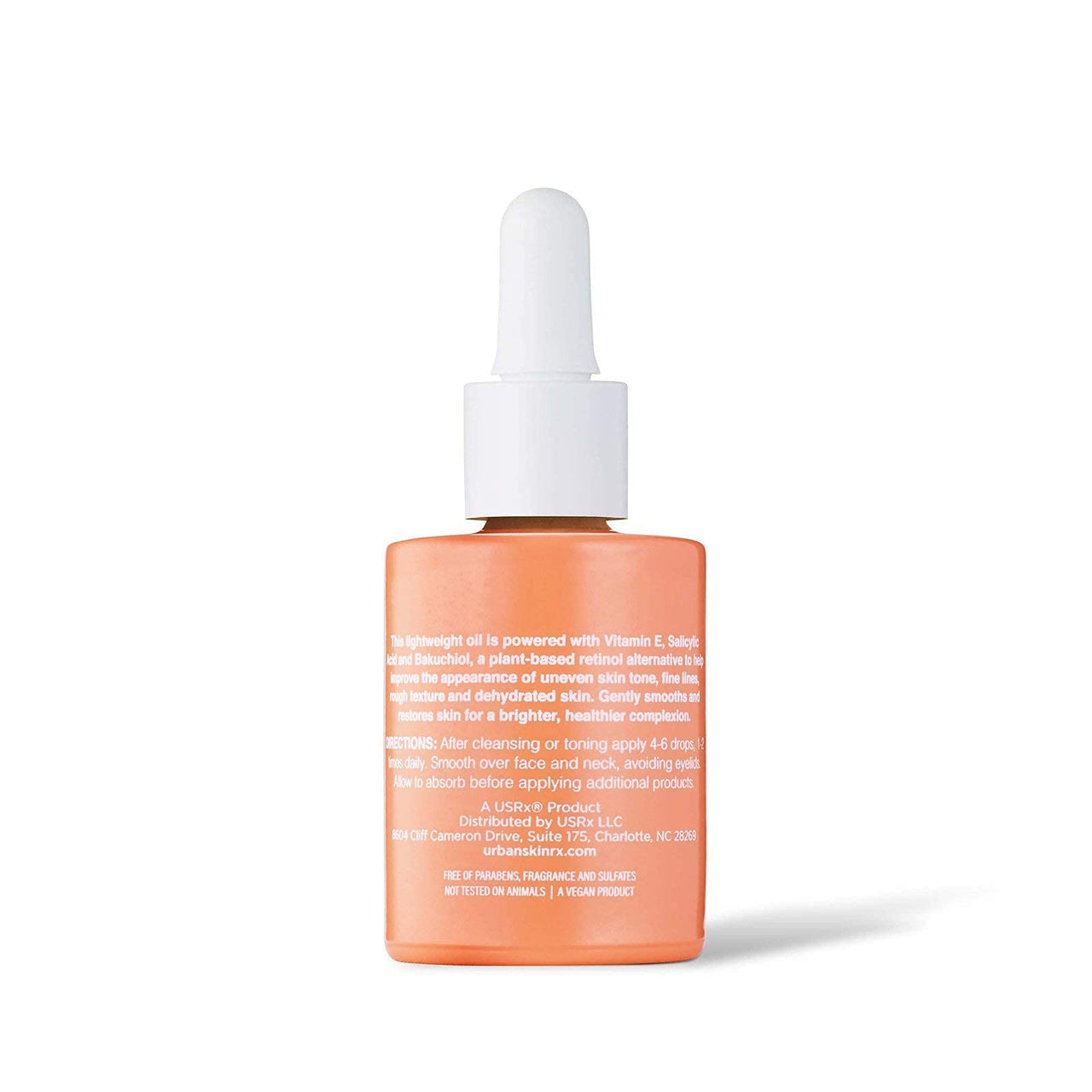 Urban Skin Rx, Reti-Glow Gentle Resurfacing Night Facial Oil, Promotes Moisture Retention, Exfoliates, Smooths Rough Texture, & Brightens Dullness with Retinol Alternative Bakuchiol Vitamin E, 0.5 Oz