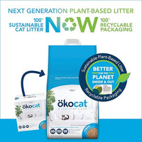 Thumbnail for ökocat Original Wood Clumping Cat Litter, Unscented, 18.8 pounds - Natural Ingredients, Stops Odor, Clumps Solid, 99% Dust Free, Great for All Cats