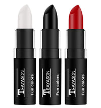 Thumbnail for Go Ho 3 PCS Makeup Clown White Cream-Blendable Stick-Eye Black Sticks Face Body Paint Professional Halloween SFX Makeup,Safe Facepaint Nose&Lip Smacking for Sports Festival Make up(White+Black+Red)