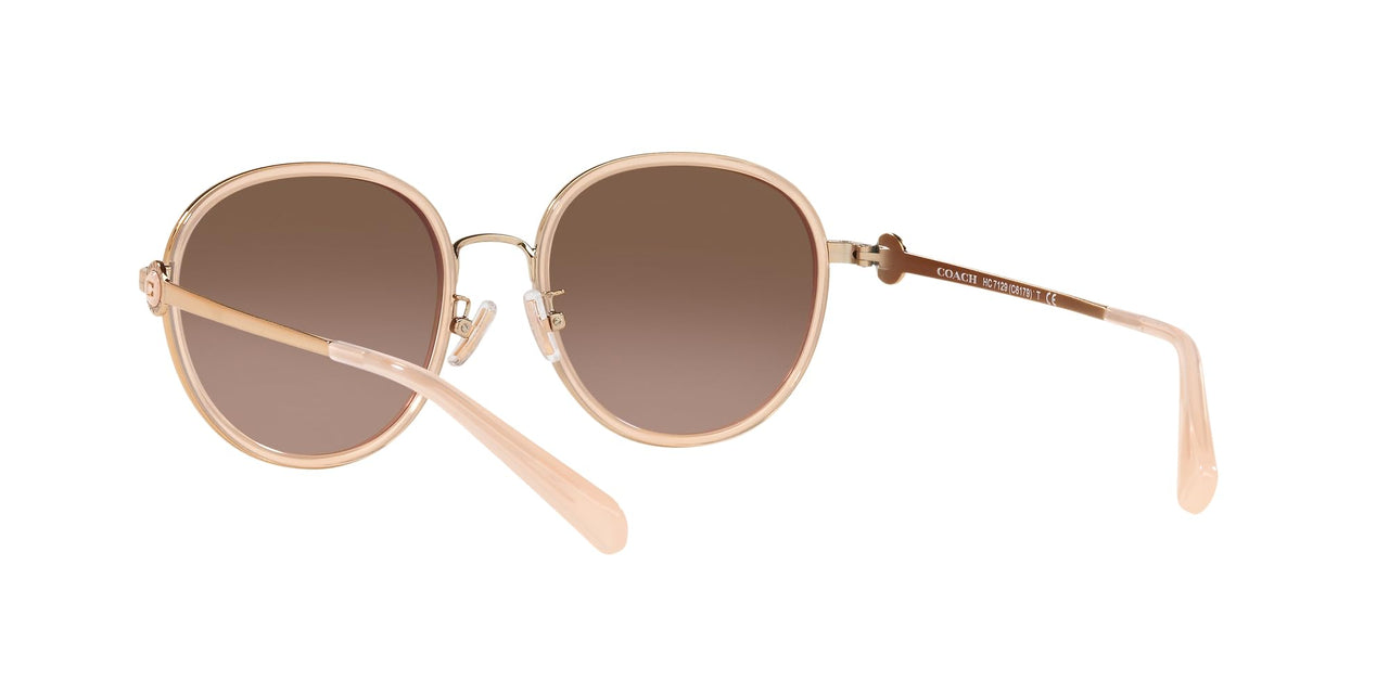 Coach HC7129 Sunglasses, Milky Pink/Brown Pink Gradient, 54 mm