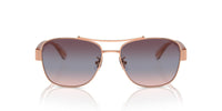 Thumbnail for COACH Women's HC7161 Aviator Sunglasses, Shiny Rose Gold/Purple Blue Pink Gradient, 56 mm