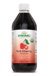 Thumbnail for Dynamic Health 100% Unsweetened Pure Organic Certified Tart Cherry Juice Concentrate, 16-Ounce Glass Bottle