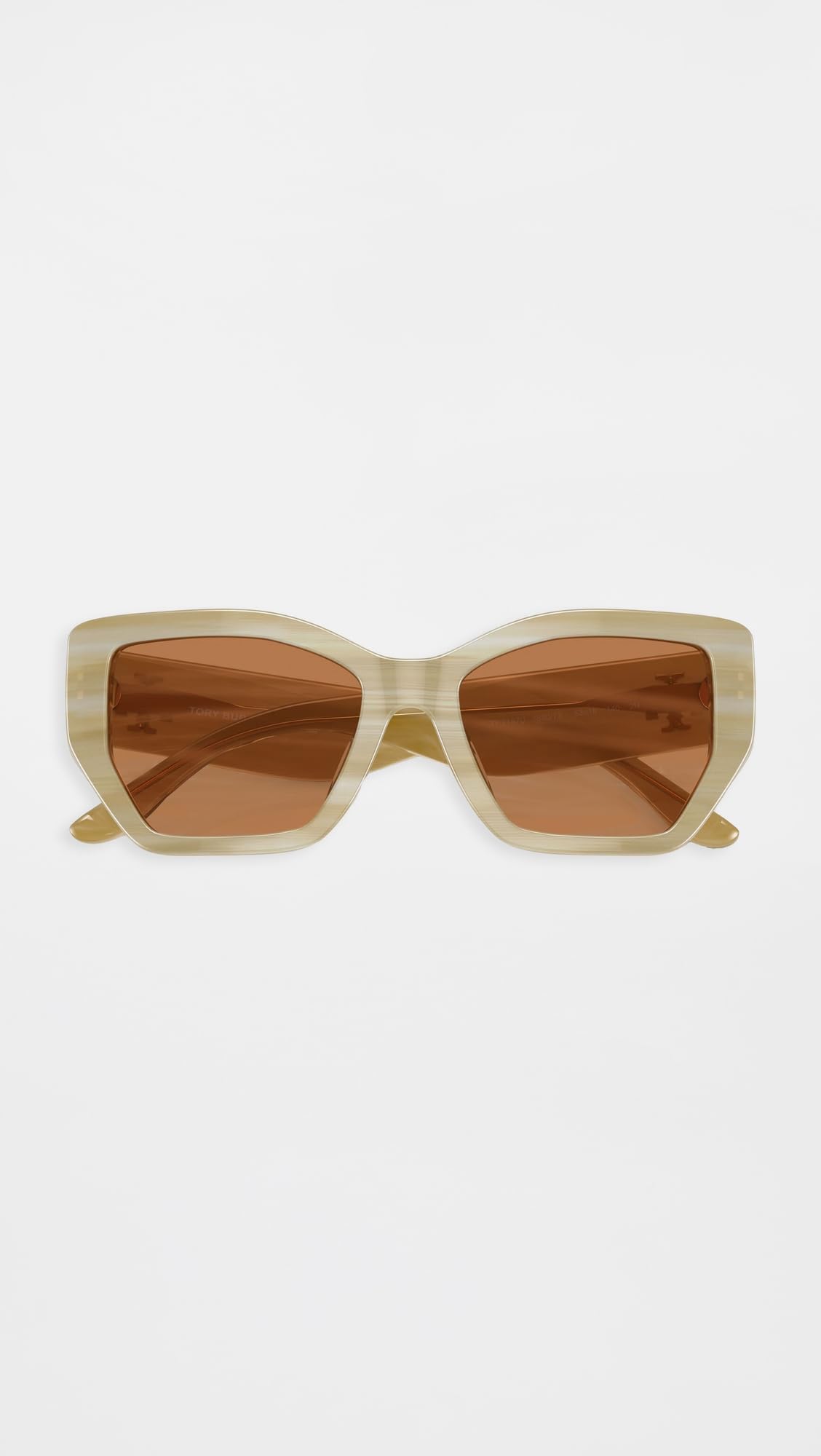 Tory Burch TY7187U Brown & Ivory Horn Sunglasses 53mm