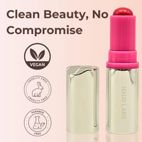 Thumbnail for Haus Labs Color Fuse Longwear Hydrating Glassy Lip + Cheek Blush Balm Stick - Glassy Pitaya