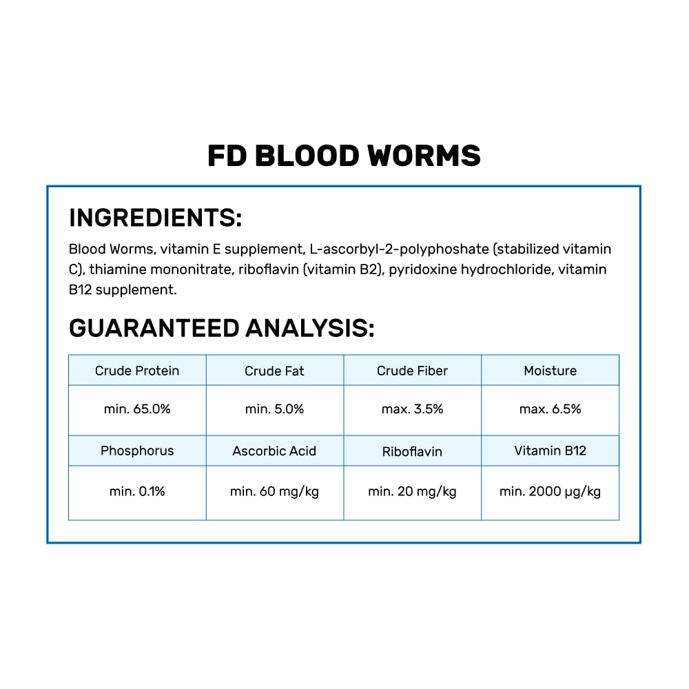 Hikari Bio-Pure Freeze Dried Blood Worms for Pets, 0.42-Ounce
