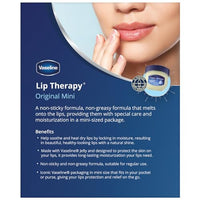 Thumbnail for Vaseline Lip Therapy 6-Pack – Mini Lip Balm for Healing Dry Lips, Travel-Size Petroleum Jelly Lip Care, Premium Gift Set, 0.25 Oz Each