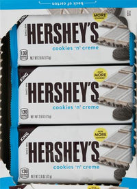 Thumbnail for HERSHEY'S COOKIES 'N' CREME King Size Candy, Bulk, Individually Wrapped, 2.6 oz Bars (18 Count)