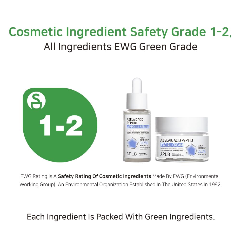 APLB Azelaic Acid Peptide Ampoule Serum | AZELA PEPT CEN™ 31.7% 1.35 FL.OZ/Korean Skincare, Acne care, Improve skin elasticity, Sensitive skin, Revitalize for gentle and improve skin texture