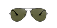 Thumbnail for Ray-Ban Unisex RB3025 Classic Polarized Aviator Sunglasses, Gunmetal/Polarized G-15 Green, 62 mm