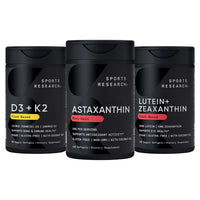 Thumbnail for Sports Research® Antioxidant Support Pack - Astaxanthin 6mg, Lutein 20mg + Zeaxanthin 4mg & Vitamin D3 5000iu + K2 100mcg Supplements
