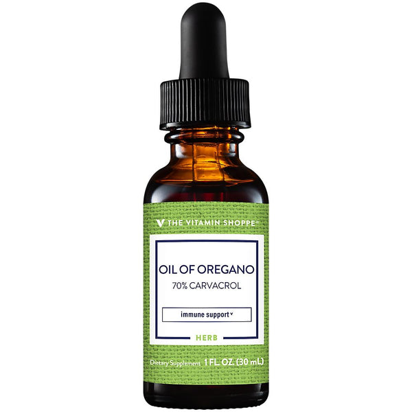 Image 1 of The Vitamin Shoppe Oil of Oregano Liquid 21mg - Immune System Defense | 70% Carvacrol Drops | 1 oz Dropper | Wild Mediterranean