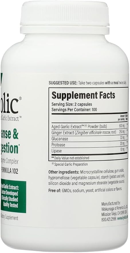 Kyolic #102 Garlic W/Enzyme Veg 200 Cap
