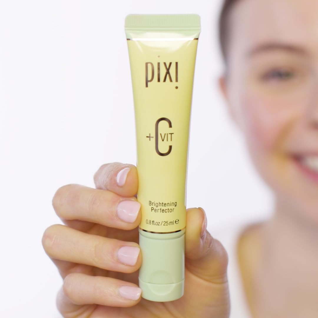 Pixi Beauty +C Vit Brightening Perfector | Vitamin C Complexion Enhancer with Ferulic Acid & Licorice | Blurs, Brightens & Evens Skin Tone | Wear Alone or Under Makeup | 0.8 fl oz/25 ml