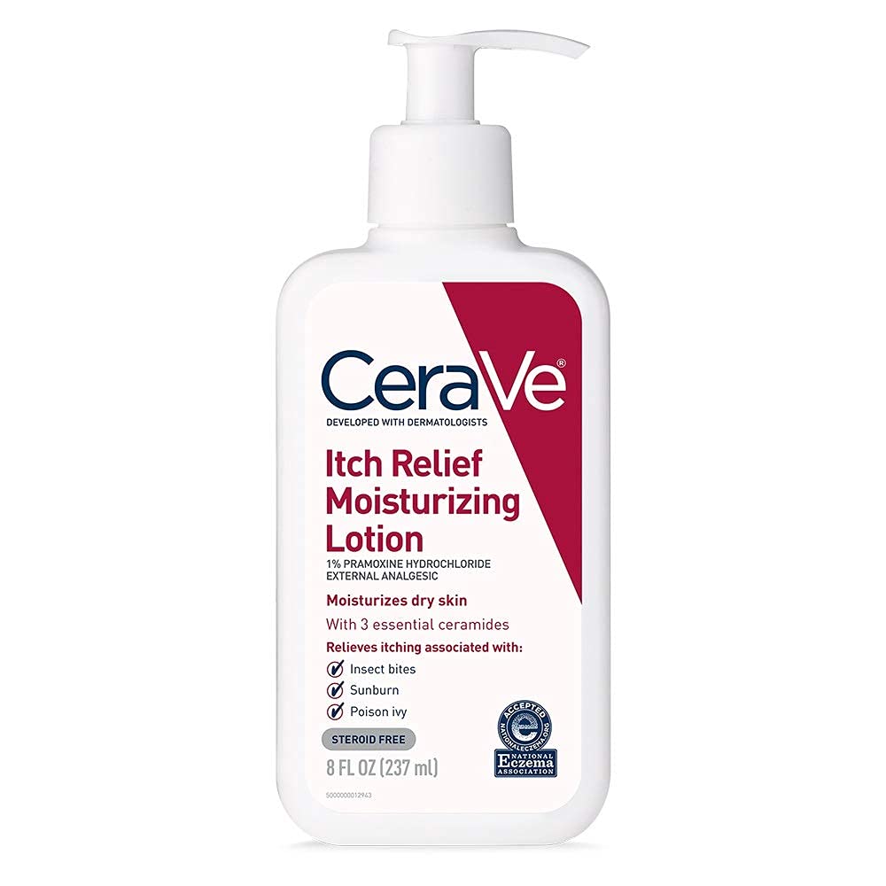 CeraVe Itch Relief Moisturizing Lotion, 8 oz, Dry Skin Relief, Fragrance-Free (Pack of 2)