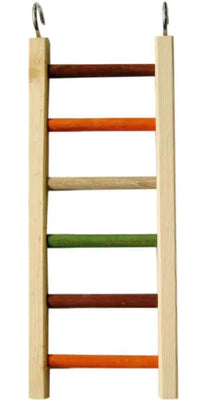 Thumbnail for A&E CAGE COMPANY HB46417 Happy Beaks Wooden Hanging Ladder, 14 Inch, Multicolor