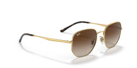 Thumbnail for Ray-Ban RB3682 Square Sunglasses, Gold/Gradient Brown, 51 mm