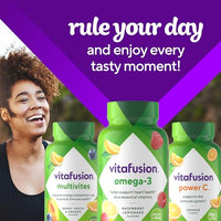 Thumbnail for Vitafusion Omega-3 Gummy Vitamins, Berry Lemonade Flavored, Heart Health Vitamins(1) With Omega 3 EPA/DHA and Vitamins A, C, D and E, America’s Number 1 Vitamin Brand, 60 Day Supply, 120 Count