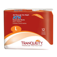Thumbnail for Tranquility Premium ATN Disposable Briefs with Tabs, Overnight Protection Superabsorbent Core for Leak-Free and Full-Fit Comfort, Large 12ct Bag
