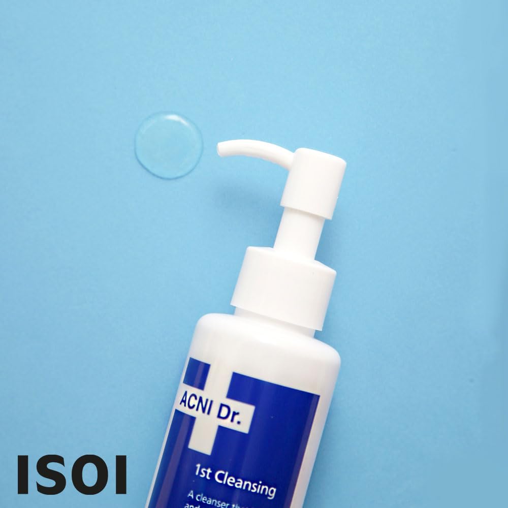 ISOI Acni Dr. First Cleansing 130ml (4.39 fl.oz) | Gentle & Moisturizing Gel Cleanser for Oily and Sensitive Skin | Removes Sebum with Deep Pore Cleansing | Korean Skin Care