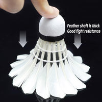 Thumbnail for ZHENAN Goose Feather Badminton Shuttlecocks,12 Pack Feather Badminton Birdies-Hight Speed Training Birdie Ball for Indoor and Outdoor Sports,Highly Stable & Durable Shuttle Balls