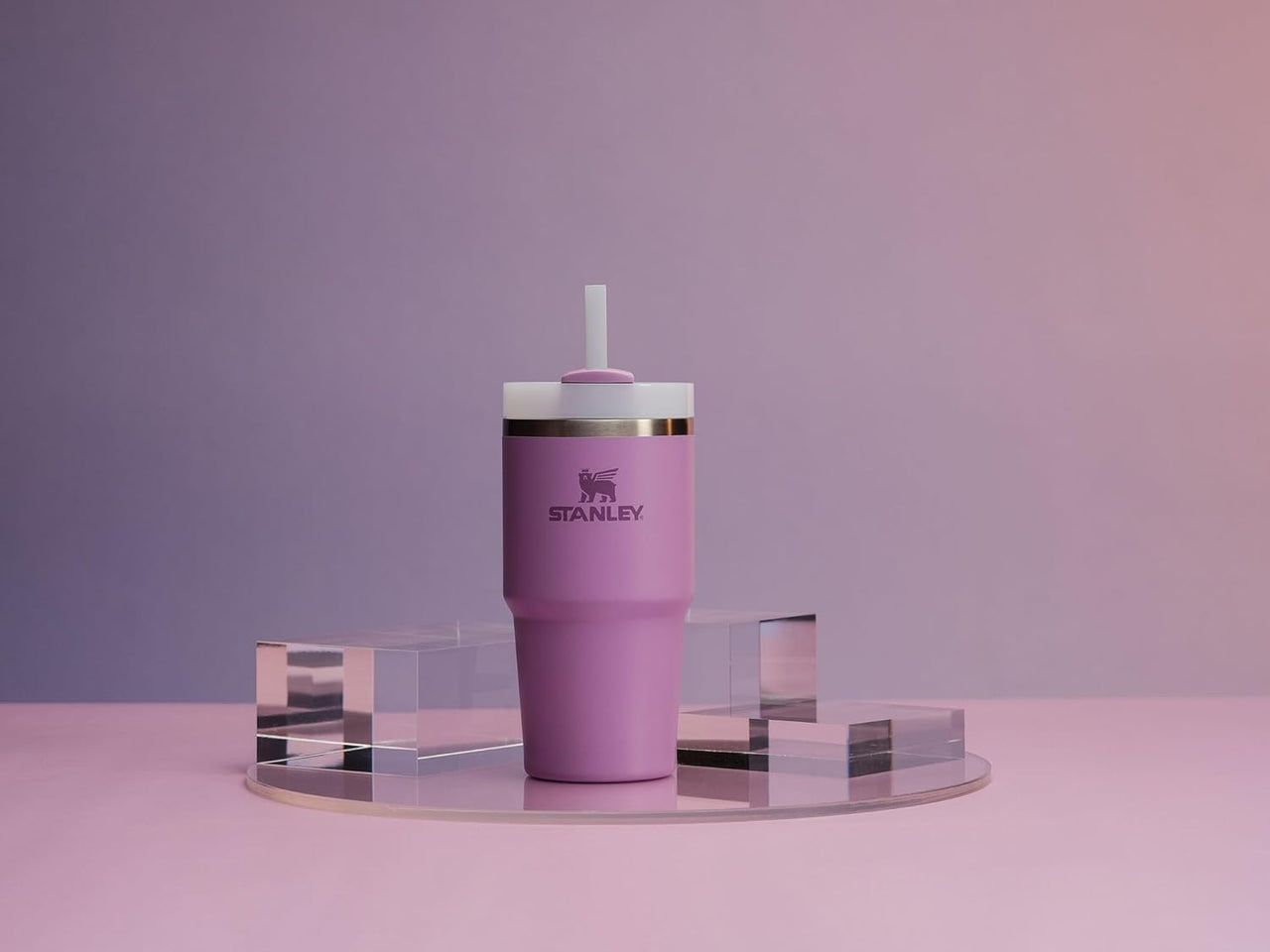 Stanley Quencher H2.0 Tumbler with Straw 20 oz | Flowstate 3-Position Lid | Cup Holder Compatible for Travel | Insulated Stainless Steel Cup | BPA-Free | Lilac