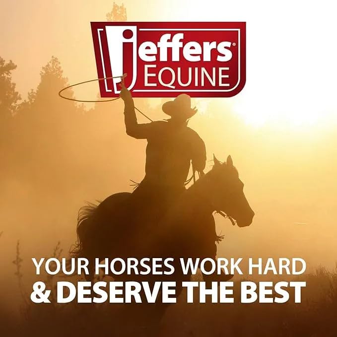 Jeffers Equine Cotton Horse Lead Rope – 10ft Long, 3/4" Diameter – Heavy Duty Training Lead, Trailer Tie, Livestock Leadline for Horses, Ponies, Cattle, Goats, Sheep – Brass Snap, Red