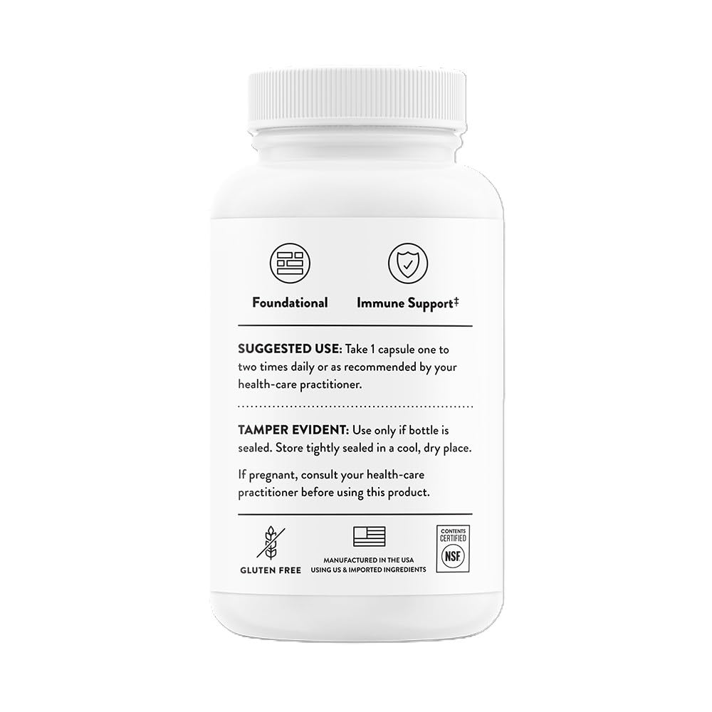 THORNE - Zinc Bisglycinate 15mg - Daily Support for Skin, Eye & Immune System Health* with Zinc Supplement Capsules - 60 Capsules