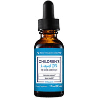 Thumbnail for The Vitamin Shoppe Children's Vitamin D3 400 IU Liquid Drops - Bone & Immune Support | Cholecalciferol | 1 oz | Easy Absorption