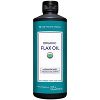 Thumbnail for The Vitamin Shoppe Certified Organic Flax Seed Oil, Essential Fatty Acids That Supports Cardiovascular Health (24 Fluid Ounces Liquid)