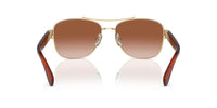 Thumbnail for COACH Women's HC7161 Aviator Sunglasses, Shiny Light Gold/Brown Gradient, 56 mm