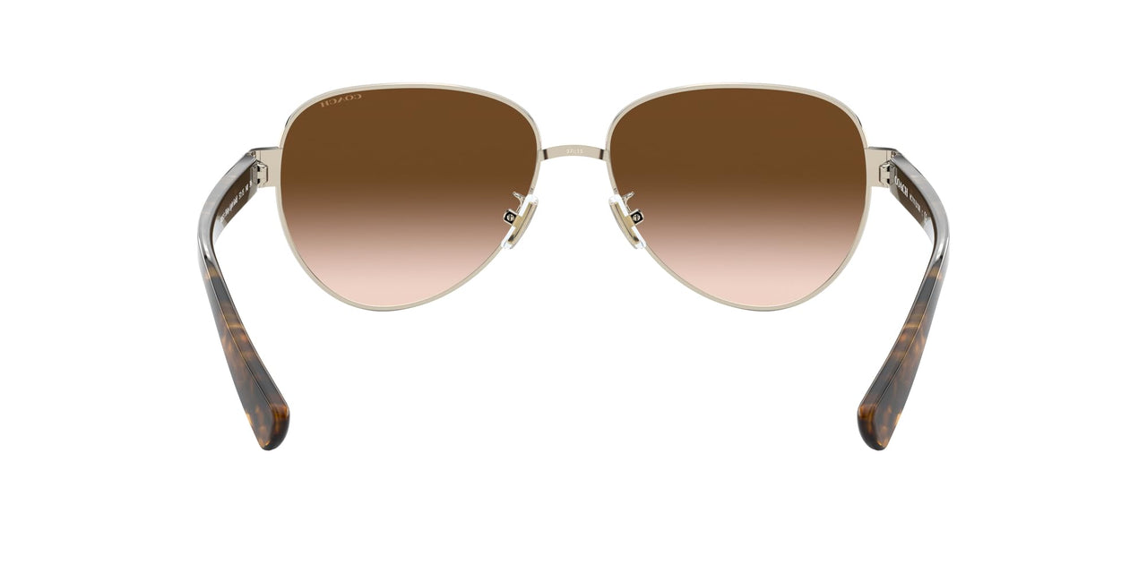 Coach HC7111 Sunglasses, Light Gold/Brown Gradient, 57 mm