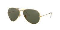 Thumbnail for Ray-Ban RB3025 Classic Aviator Sunglasses, Gold/Green Polarized, 55 mm
