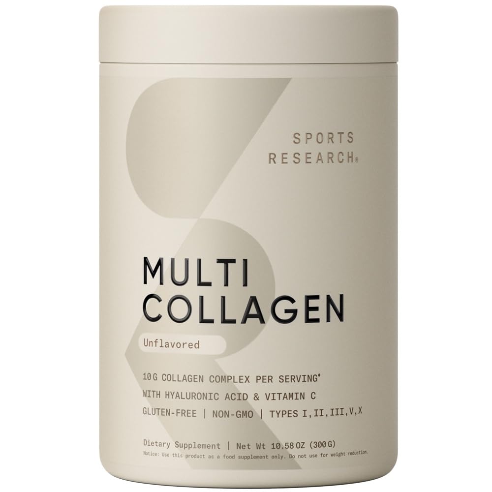 Sports Research® Multivitamin Pack - Multi Collagen Protein Powder, Vitamin D3 5000iu + K2 100mcg, and Alaskan Omega-3 Fish Oil 1250mg
