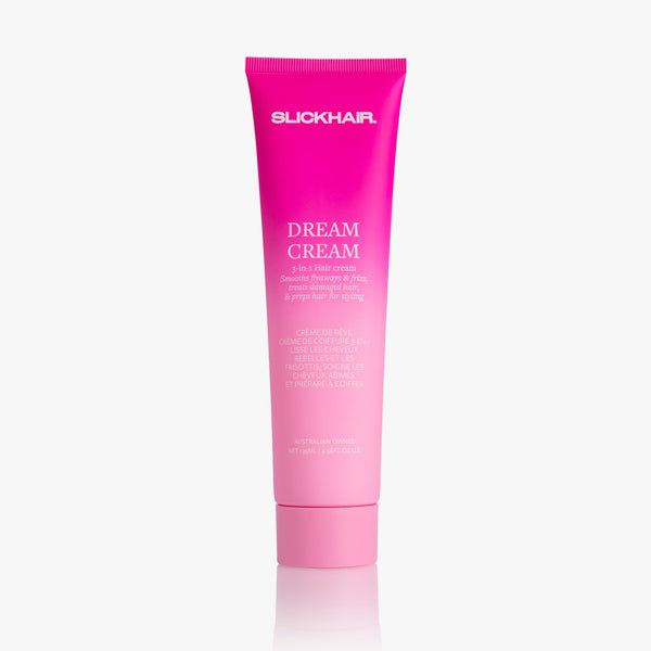 SlickHair Dream Cream, 3-in-1 Hair Styling Cream for Smooth Slick Back Hair Styles - Lightweight, Strong Hold, Non-Greasy & Non-Flakey - Smooths Frizz & Flyaways, 5.05 Oz