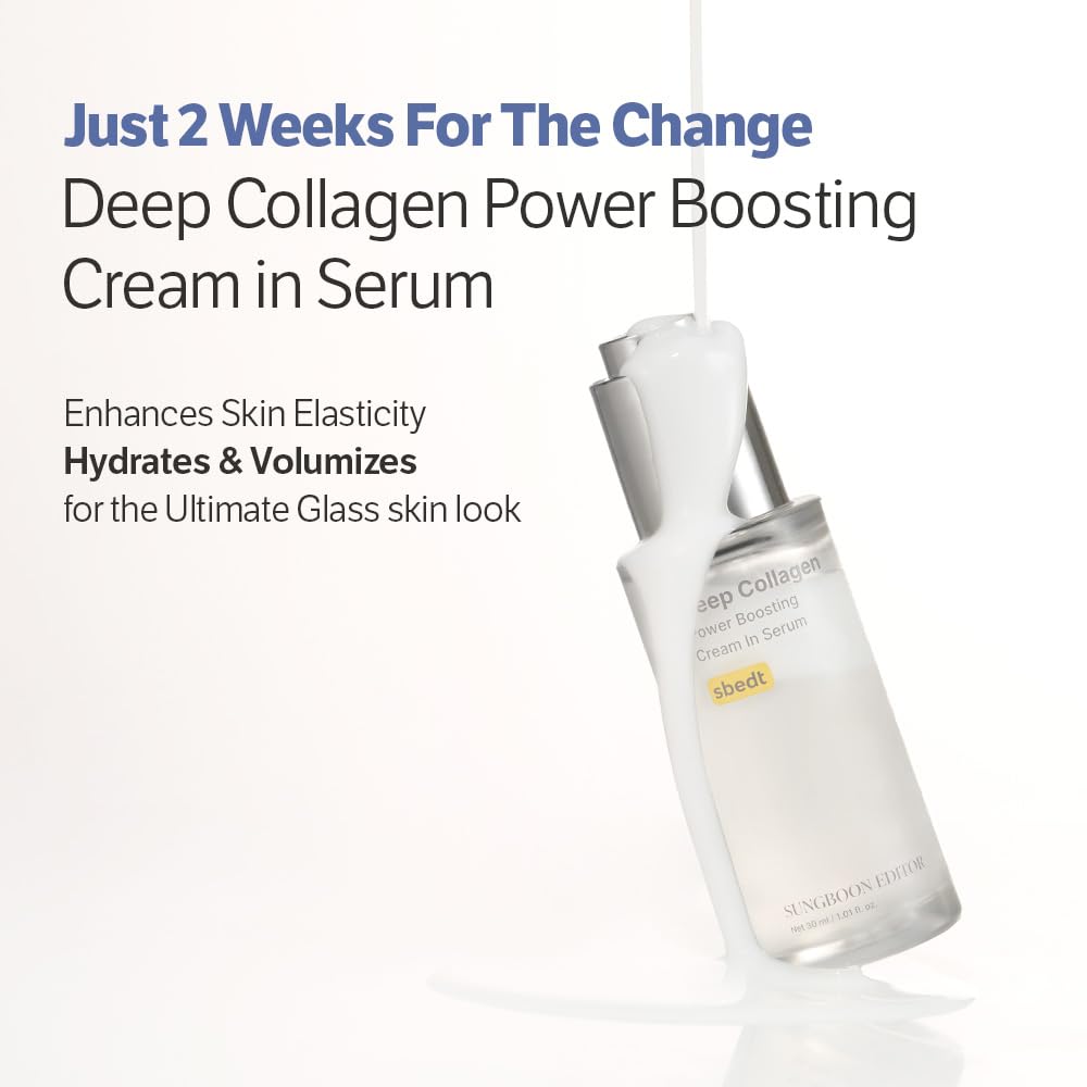 SUNGBOON EDITOR Deep Collagen Serum | Volufiline + Collagen + Niacinamide | Hydrating & Smoothing Care | Korean Skincare, 1.01 fl oz | Gifts for Women