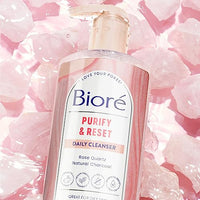 Thumbnail for Bioré Rose Quartz + Charcoal Daily Purifying Cleanser, Oil Free Facial Cleanser Energizes Skin, Dermatologist Tested and Cruelty Free, 6.77 oz