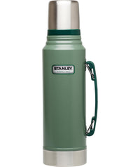 Thumbnail for Stanley Heritage Classic Vacuum Bottle with Handle 1.1 qt | Wide Mouth w/Leakproof Cup Lid | Keep Drinks Hot or Cold | Insulated Stainless Steel Thermal Bottle | BPA-Free | Hammertone Green
