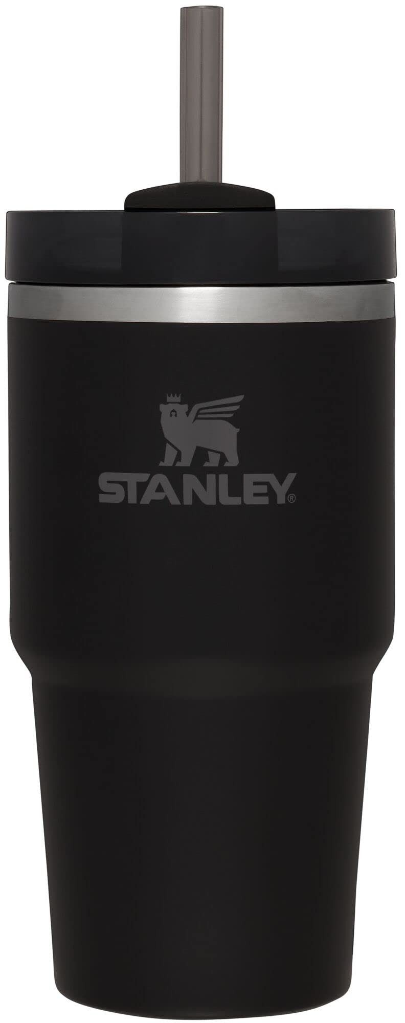 STANLEY Quencher H2.0 Tumbler with Straw 20 oz | Flowstate 3-Position Lid | Cup Holder Compatible for Travel | Insulated Stainless Steel Cup | BPA-Free | Black
